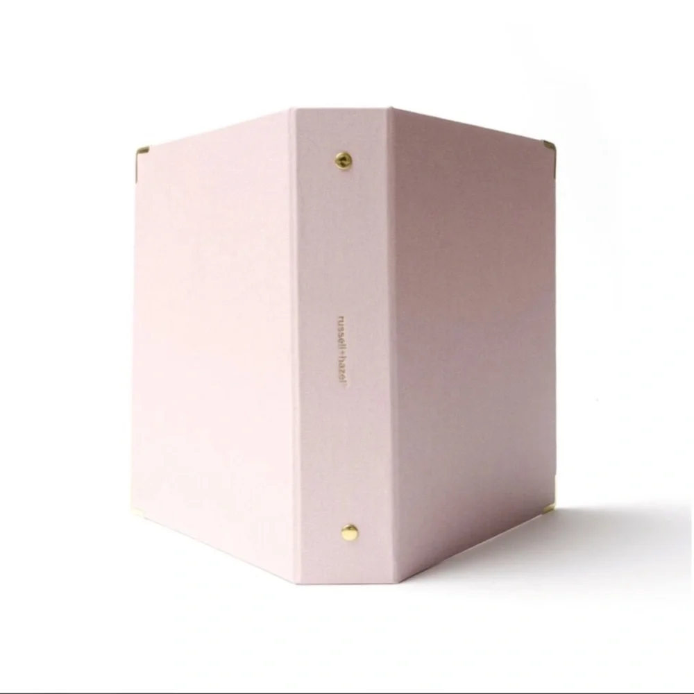 NWT Russell+Hazel Mini 1” Three Ring Binder in Peony Pink